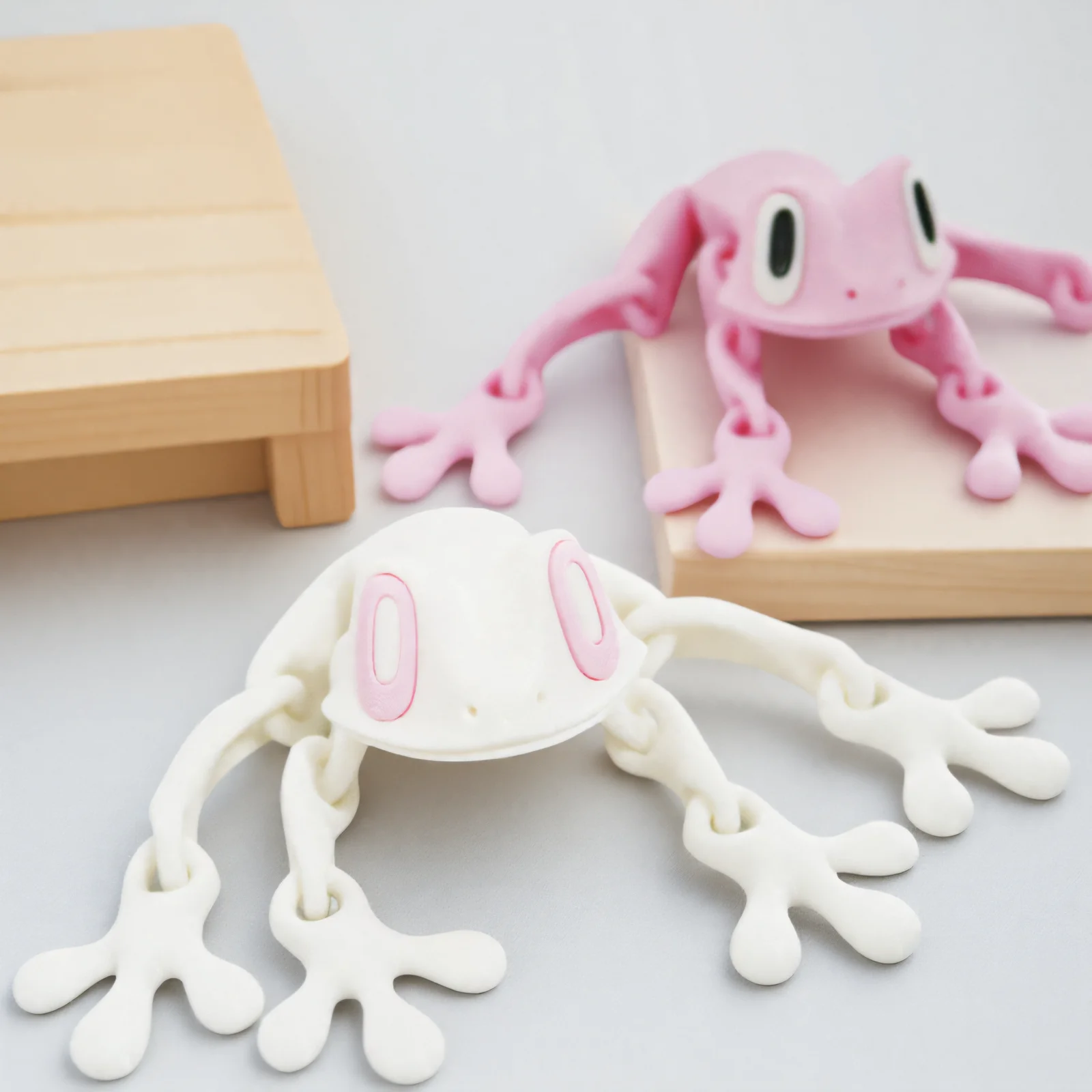 Frog Fridge Stickers Cute Desktop Magnetic Ornament 3D Printed Ornaments Home Decor Accessories