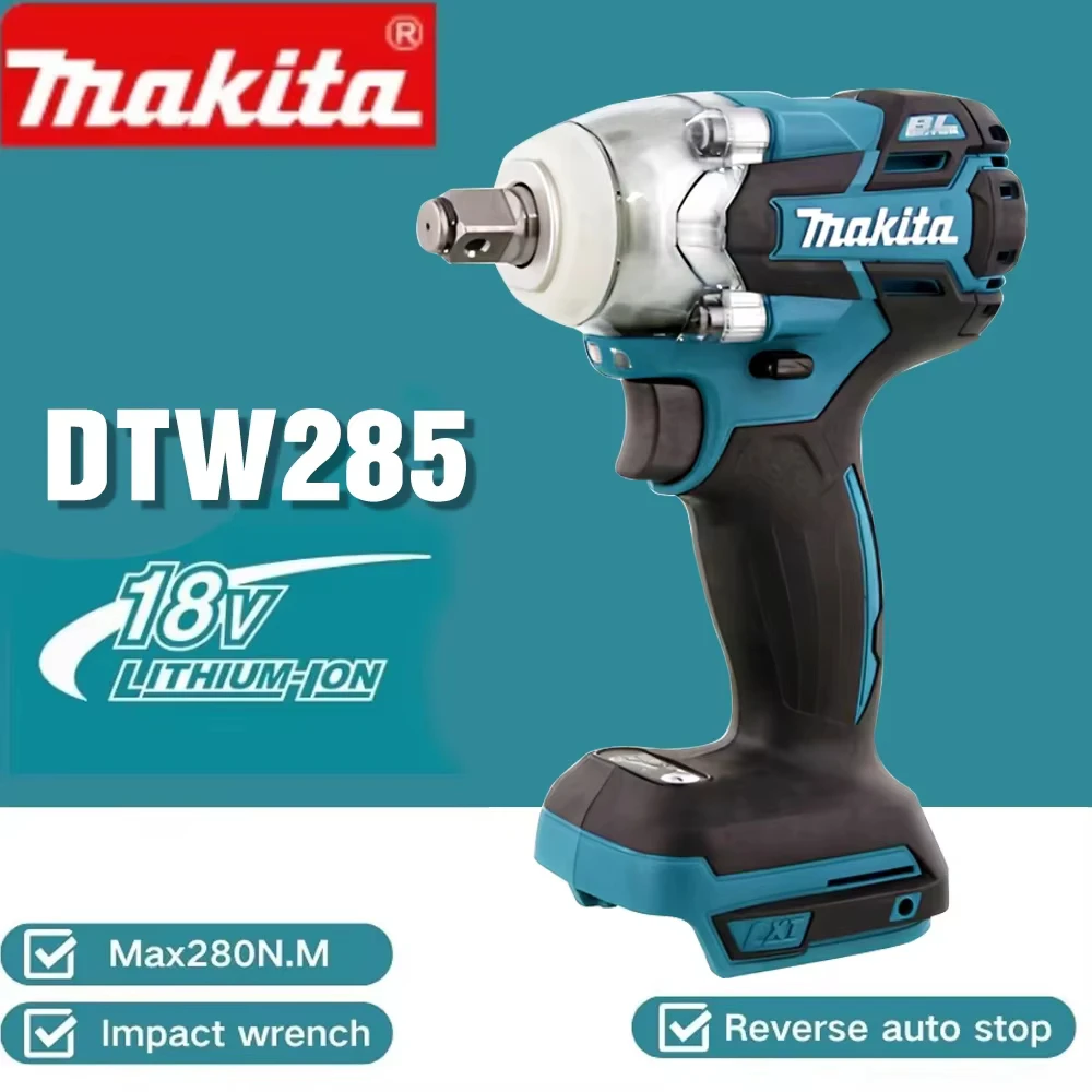 

Makita DTW285 Tools Impact Wrench Machine Brushless Cordless Electric Wrench High Torque Rechargable Tool For Makita 18V Battery