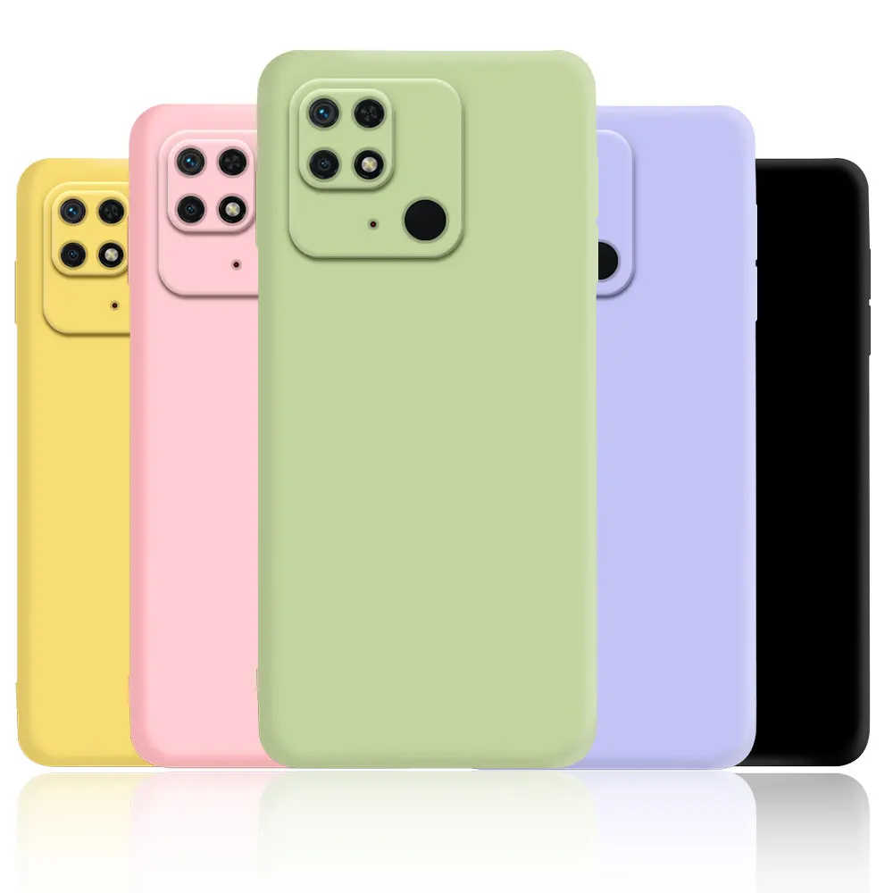 Flüssiges Silikon Handyhülle für Xiaomi Redmi 10C 10A 9A 9C NFC 12c Hülle Redmi Note 10 10S 11 11s 12s 12 Pro 5G A1 A2 Plus Cover