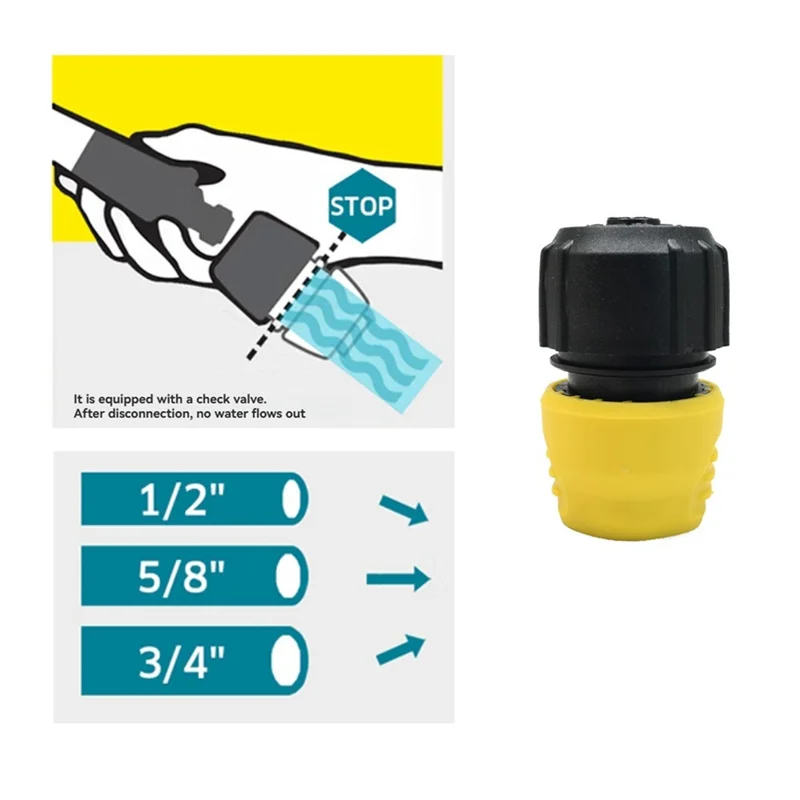 AC39-универсальная муфта для шланга Karcher 1/2 дюйма 5/8 дюйма и 3/4 дюйма, поливочная труба, запорный клапан для воды, соединительная часть 2,645-192,0