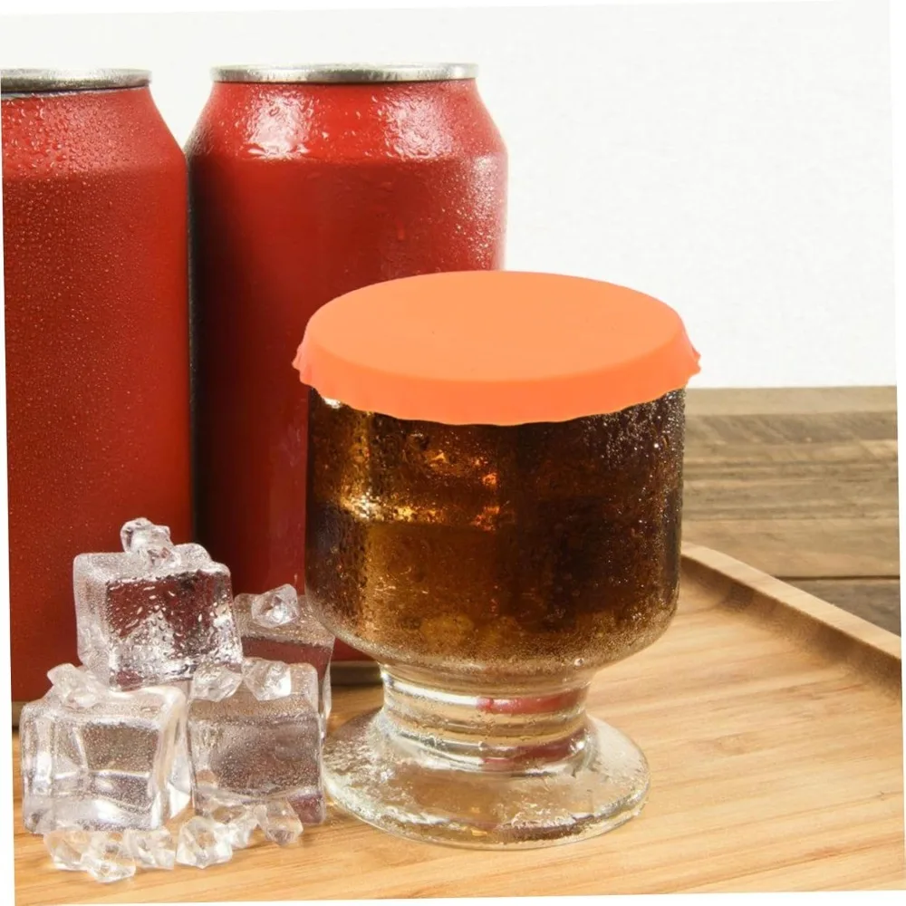 6 pack Silicone Jar Lids Covers and Protective Plugs for Standard Soda Cans Washable and Reusable for Soda Beer and Beverages