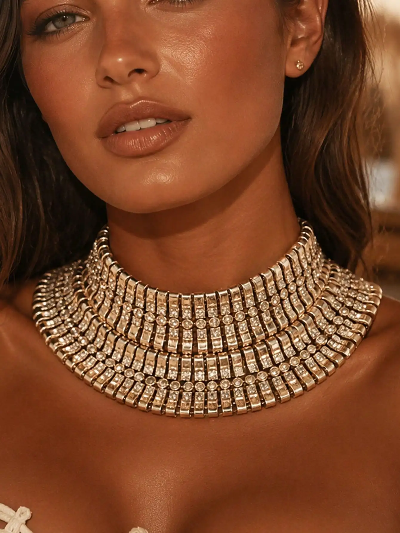 Exaggerated Wide Version Collar Heavy Industry Explosion Flash Choker Banquet Dress Luxury Accessories Wedding Party Gifts