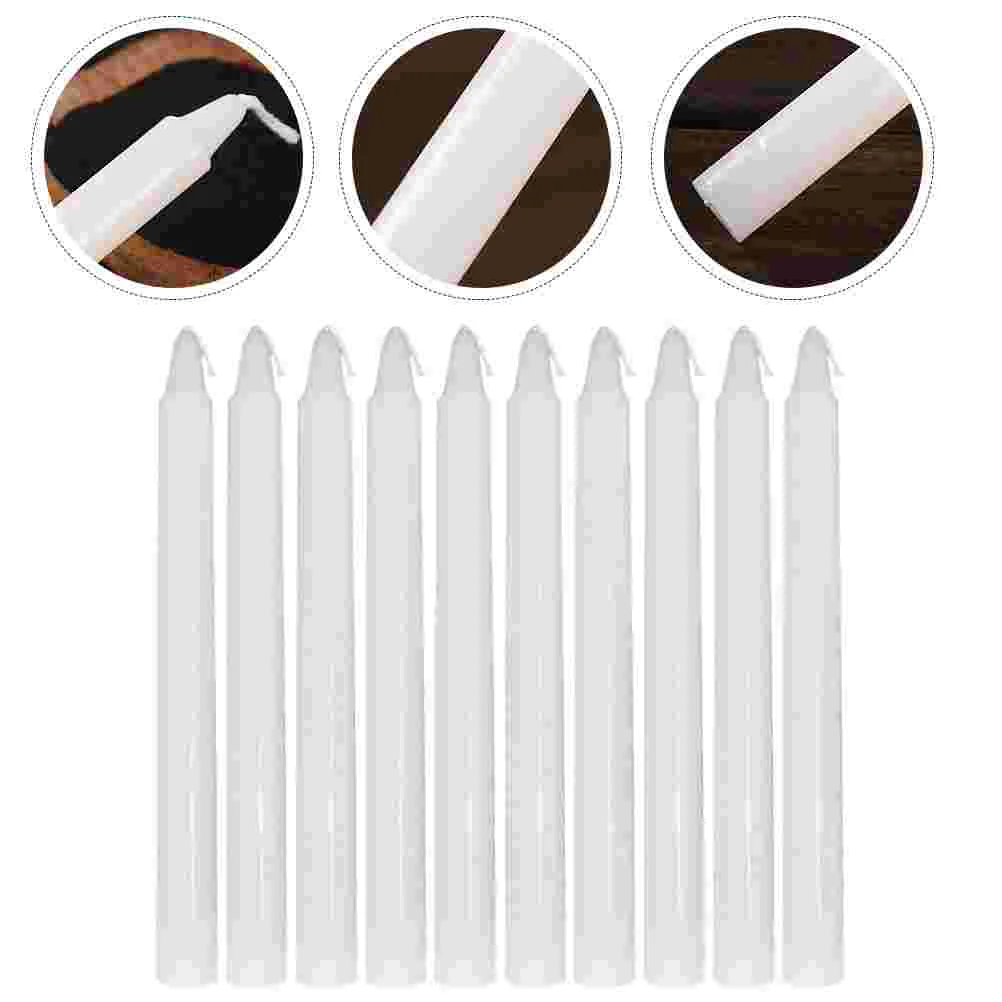 10pcs Taper Candles Long Taper Candles Party Decorative White Paraffin white candles candles white