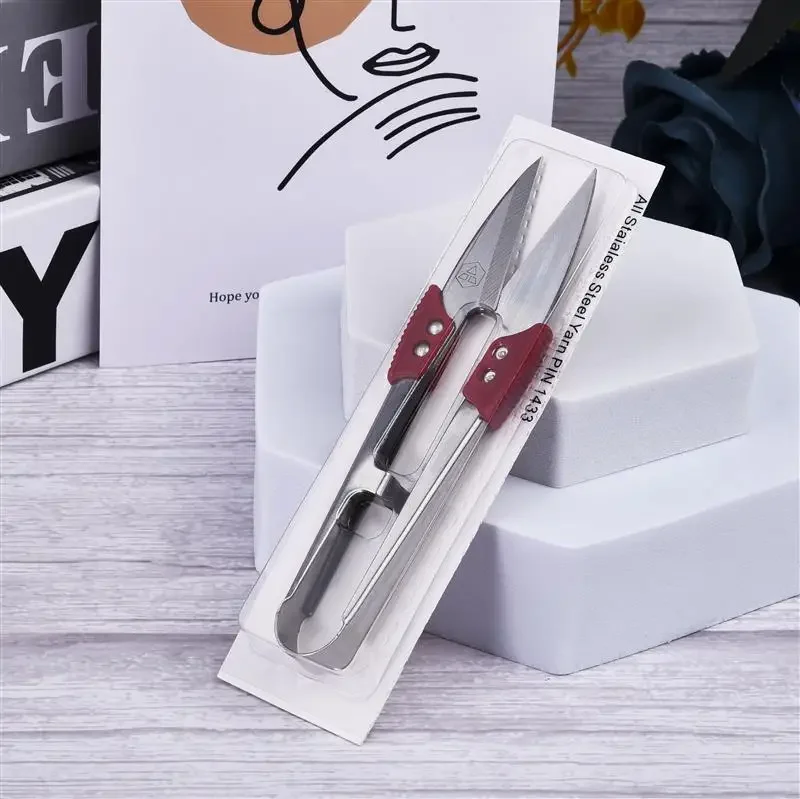 High-quality stainless steel yarn cutting scissors, cutting knife, anti-rust U-shaped cross stitch scissors, fabric scissors