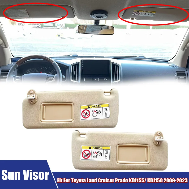 

Front Windshield Sun Visor With Mirror Fit For Toyota Land Cruiser Prado KDJ155/ KDJ150 2009-2023 74320-0G030-B0, 74320-0G030-A0