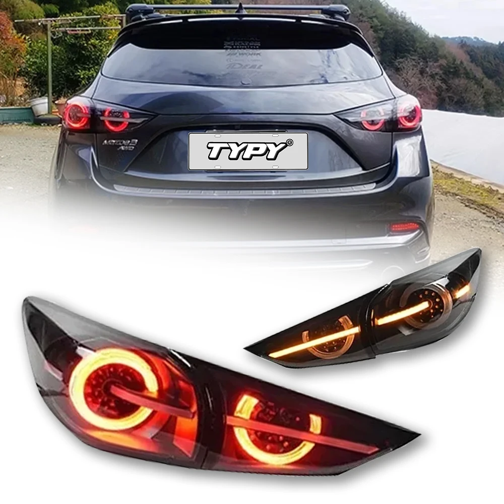 

Car Light For Mazda 3 Hatchback Tail lights 2013-2019 Axela Rear Lamps DRL Brake Turn Signal Plug Play Car Accessories LED