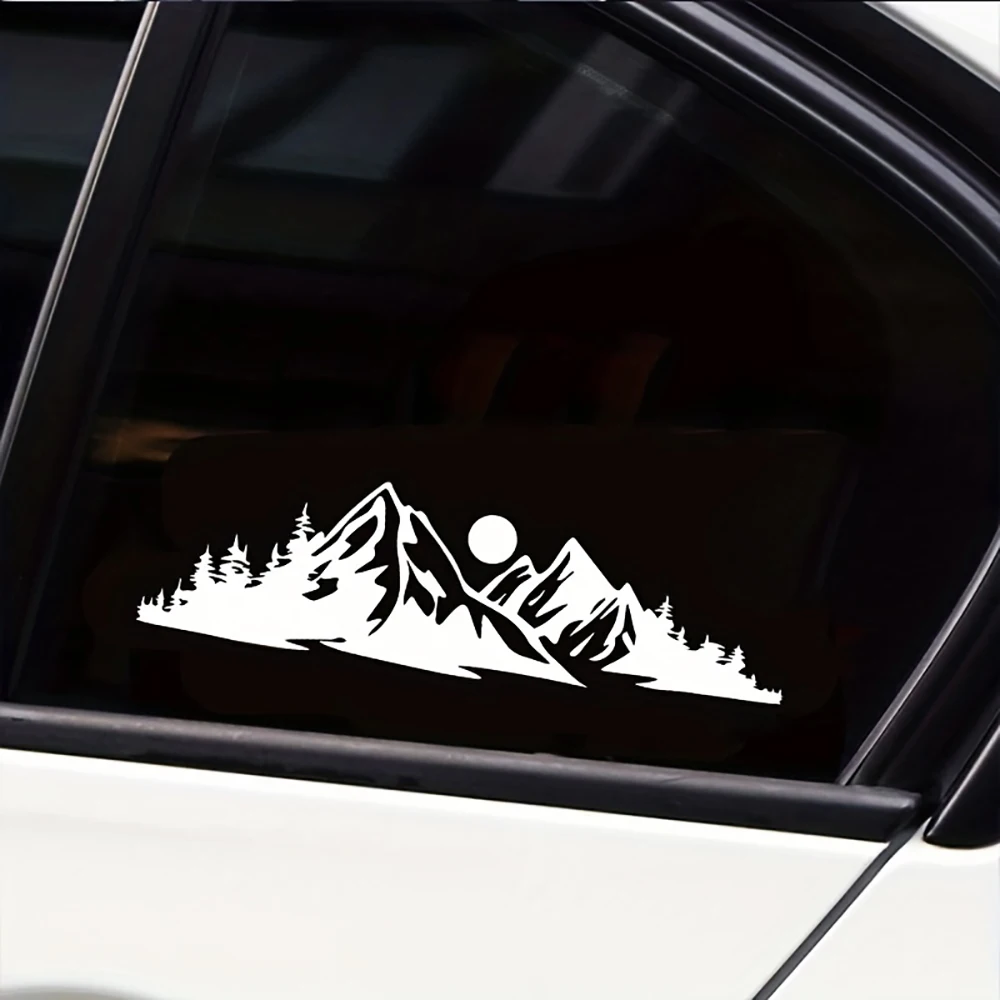 Mountain Pattern Waterproof Vinyl Car Stickers Decals for Car Truck Window Bumper Motorcycle Laptop Styling Decor Accessories
