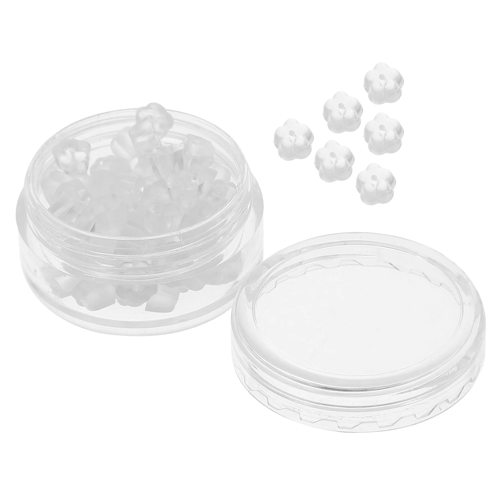 

50pcs Clear Silicone Soft Locking Backs For Studs Hoops Hooks Accessories Replaceable Earring Backs Stopper Lightweight Earring