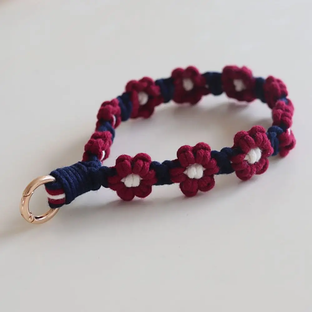 Llavero bohemio para teléfono, funda de cuerda para teléfono, pulsera colgante de macramé de ganchillo, accesorios artesanales, colgante para bolso