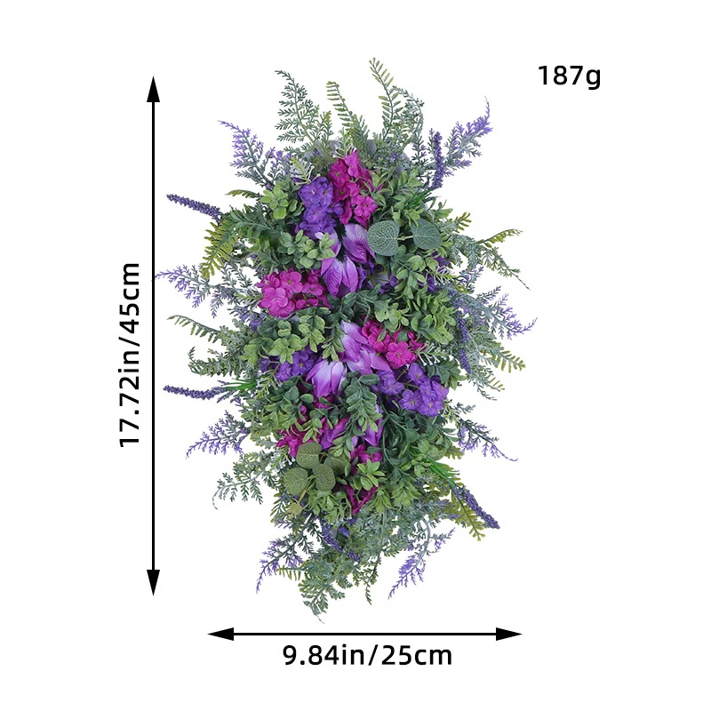 Kunstmatige lentekrans Decor Krans Woondecoratie Lentekrans Bloemenkrans Bloemen Lente Kunstmatige kransen