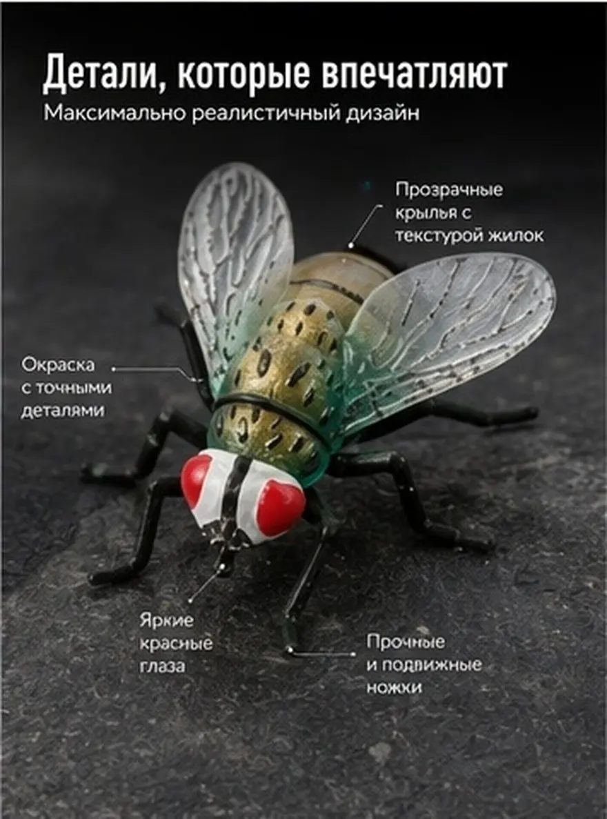 2 pièces de modèles réalistes et détaillés d'insectes volants en plastique, pour l'apprentissage de l'entomologie, les farces, les cadeaux d'Halloween, la décoration intérieure.
