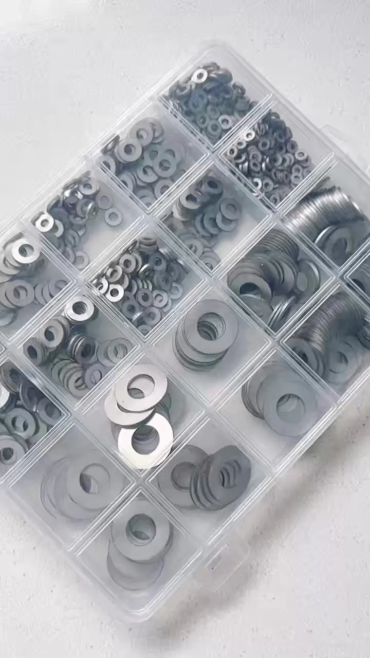 80-360pcs 304 stainless steel flat washer cross-border box gasket M2-M12