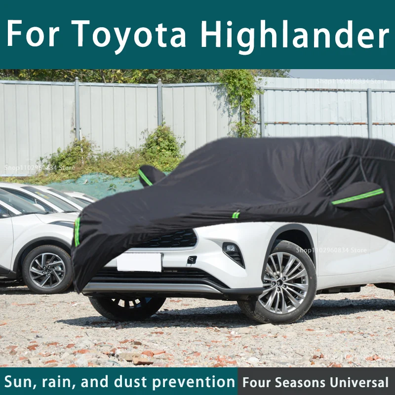 

Full car cover dust-proof outdoor indoor UV protection sun protection and scratch resistance For Toyota Highlander Car umbrella