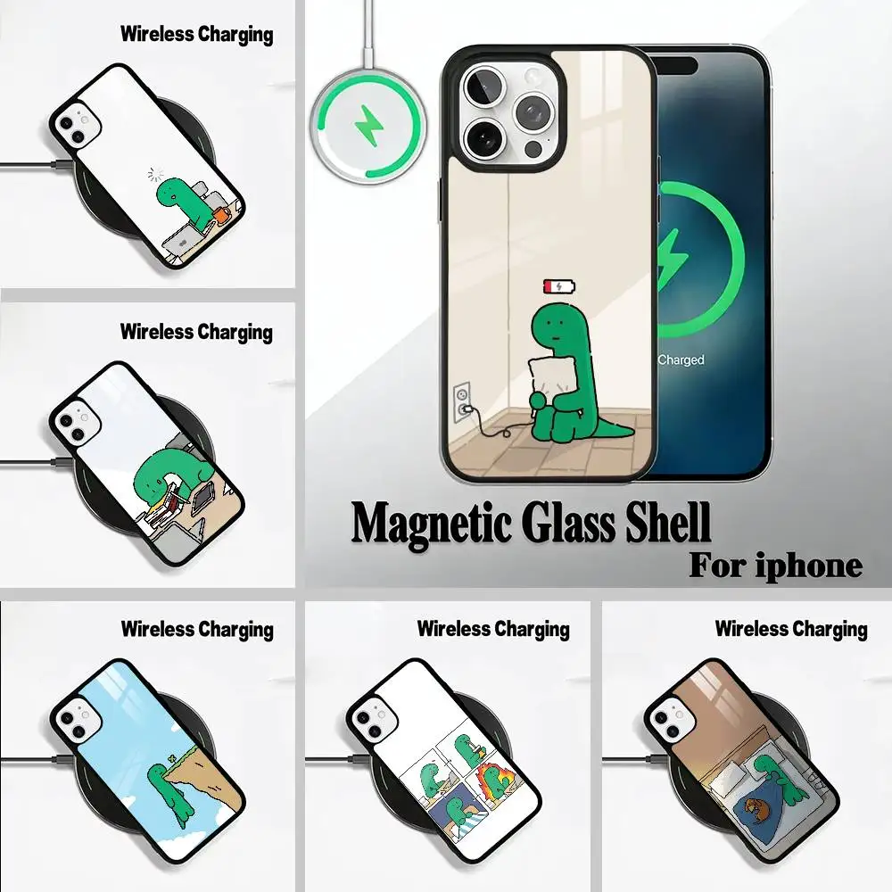 

Cute- Jogu-mans D-Dinosaurs For IPhone17 16 15 14 13 12 11 Plus Pro Max Plus Wireless Charger Phone Case
