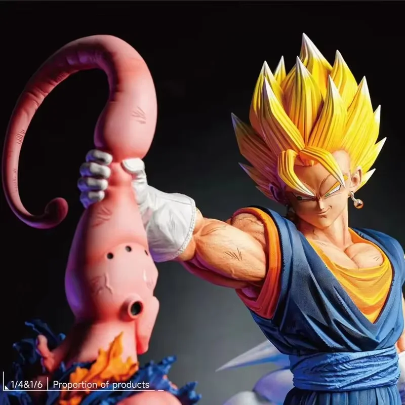 Dragon Ball Z Collectible Action Figure - 33cm Majin Buu Vs Vegetto PVC Model Toy Statue Cartoon Character Support GK