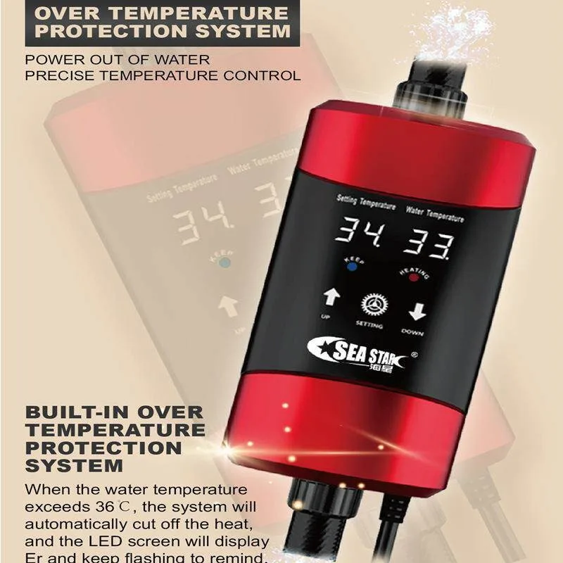 External Fish Tank Heater, Auto Constant Temp, In-Line Canister Thermostat