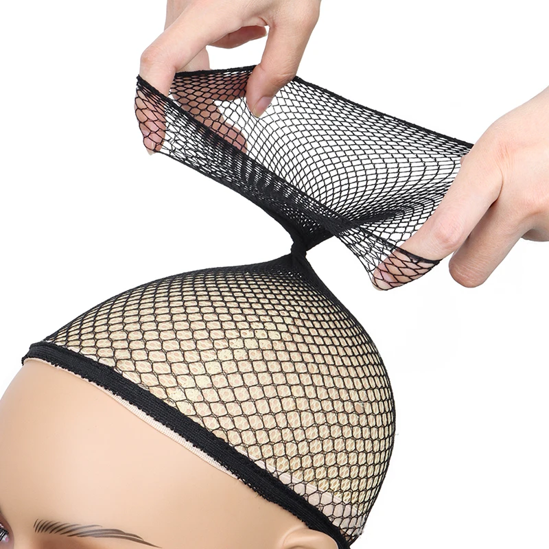 

Hairnets good Quality Mesh Weaving Black Wig Hair Net Making Caps Weaving Wig Cap Hair Nets elastic band for wigs wig making kit