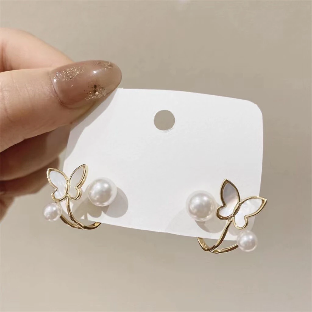 

Butterfly DIY Making S925 Sterling Silver Earrings Base Mounts Findings Mountings Settings Parts Fittings 3 Pairs/Lot NO PEARLS