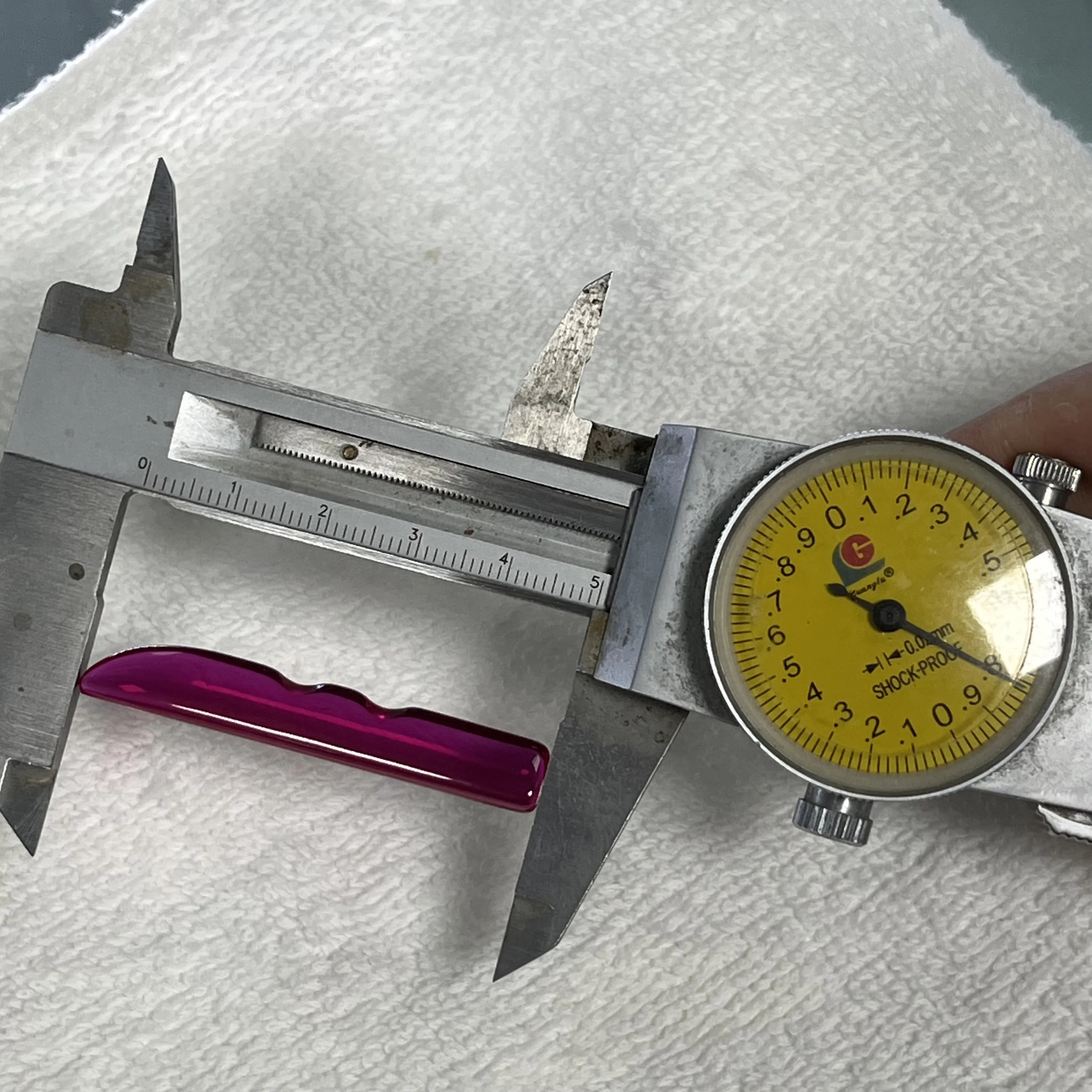 

5X50 мм синтетический корундовый красный рубиновый нож для полировки с твердостью слота для карт 9, подходит для ювелирных изделий и аксессуаров