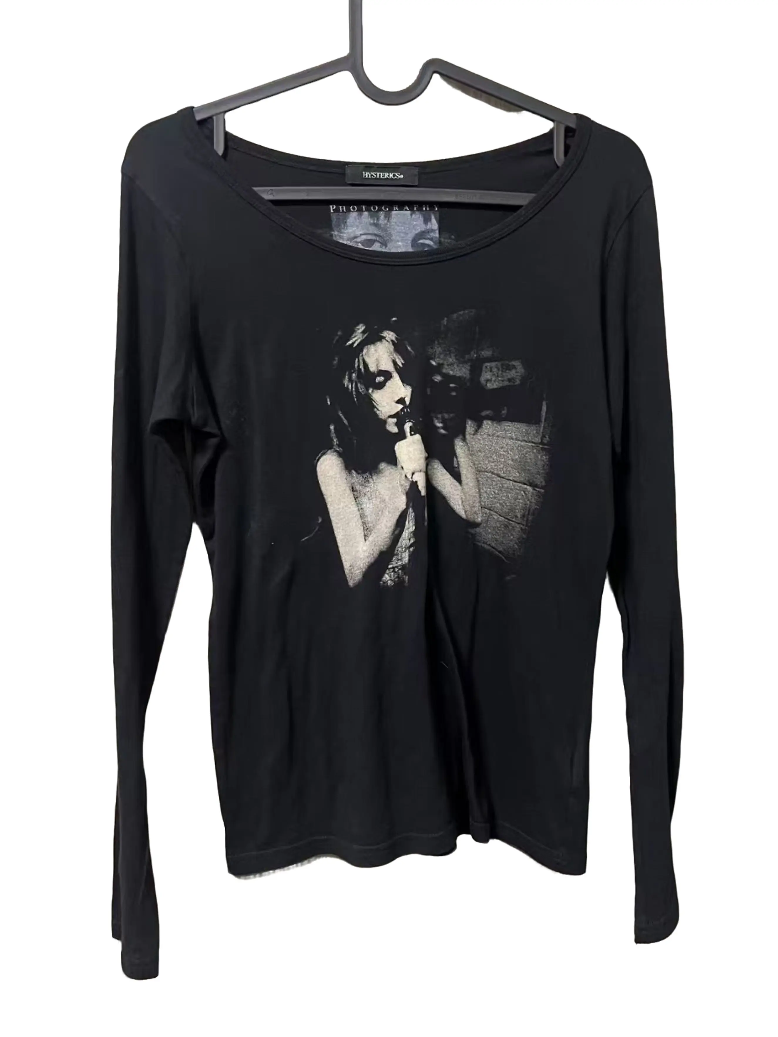 Hysteric glamour rock black print long sleeve t-shirt