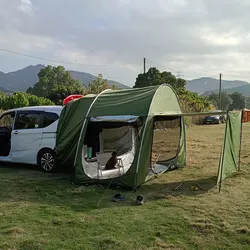 Tenda per auto impermeabile per la famiglia, facile installazione per 3-4 persone, capacità di dormire, grande capacità, viaggi all'aperto, adatta universale