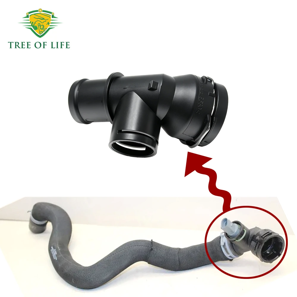 Radiator Coolant Hose Flange Connector For SKODA Octavia II Superb Yeti SEAT Toledo Altea Leon 1.4 1.8 1.9 2.0 1K0 122 291 AD
