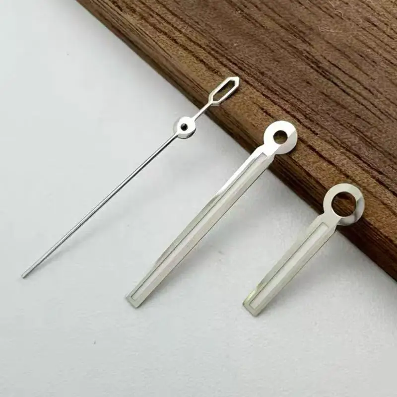 High Quality Modified New Green Luminous Silver/Blue 9.5mm*14mm*14mm Watch Hands Watch Accessories for NH35/NH36/4R/7S Movement