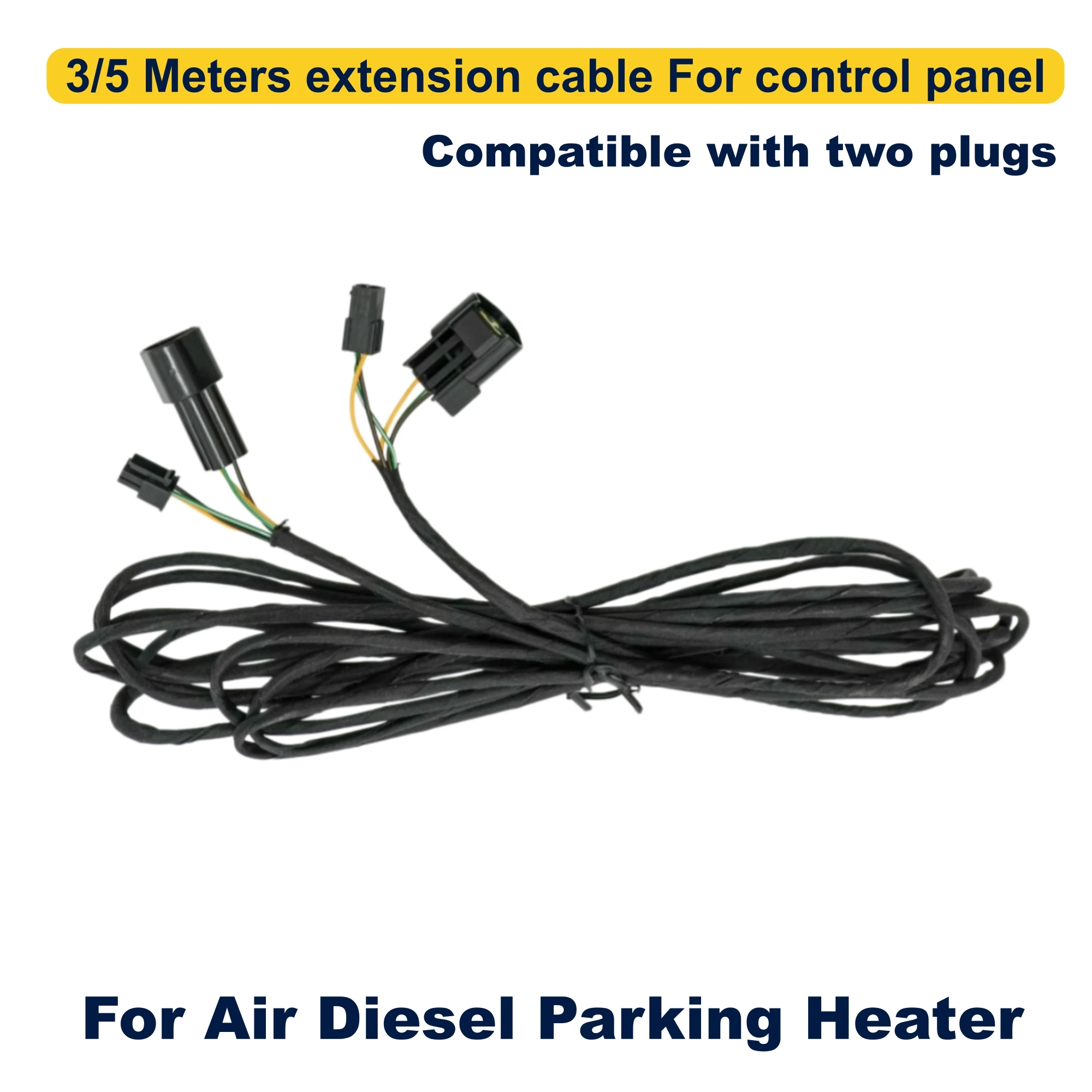 3/5 Meter Extension Cable for Control Panel Diesel Heater, Compatible with two plugs