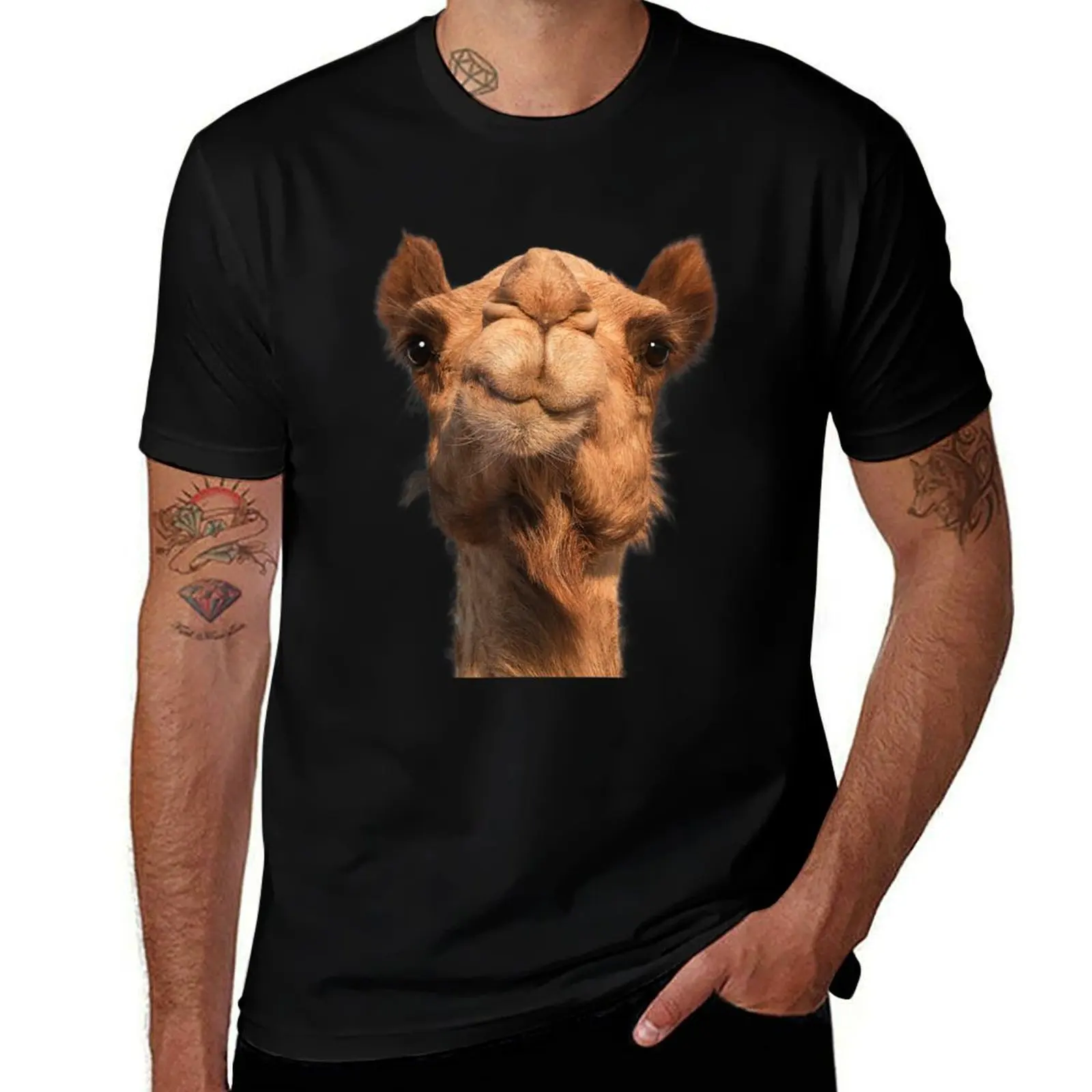 

Camel Animal Face T-Shirt cotton t shirts high quality t shirt man designer t shirts cotton 100% T-shirt