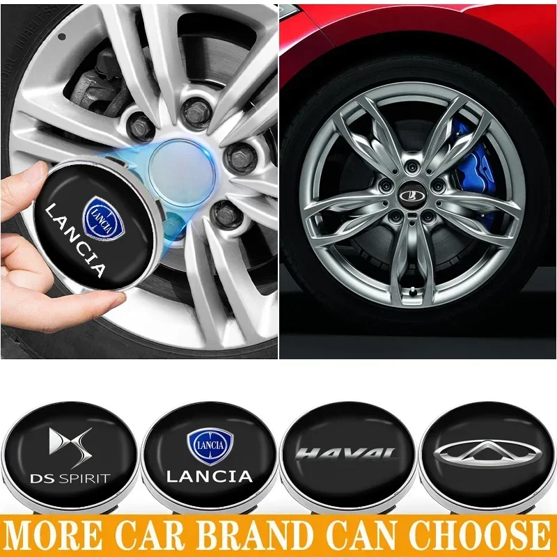 Car Wheel Center Hub Caps Vehicle Tyre Tire Rim Cover Sticker Decorations for Kia Telluride Seltos Optima Forte Ceed K5 K4 K2 K3