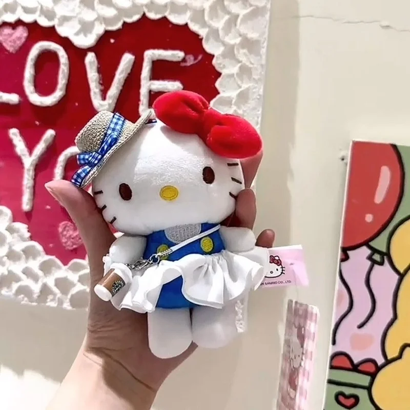 Sanrio Hello Kitty PP cotton Backpack series doll palm toy Backpack hanging pendant decoration Desk display toys Christmas gift