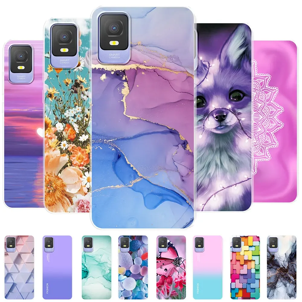 For TCL 403 Case 6.0 inch Fundas Marble Clear Soft Silicone TPU Protective Phone Cover For TCL 403 T431D T431U Case Coque Bumper