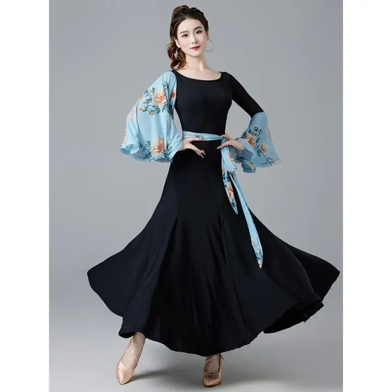 

2024 New Modern Dance Dress Professional Waltz National Standard Dance Dress Practice Clothing 7186