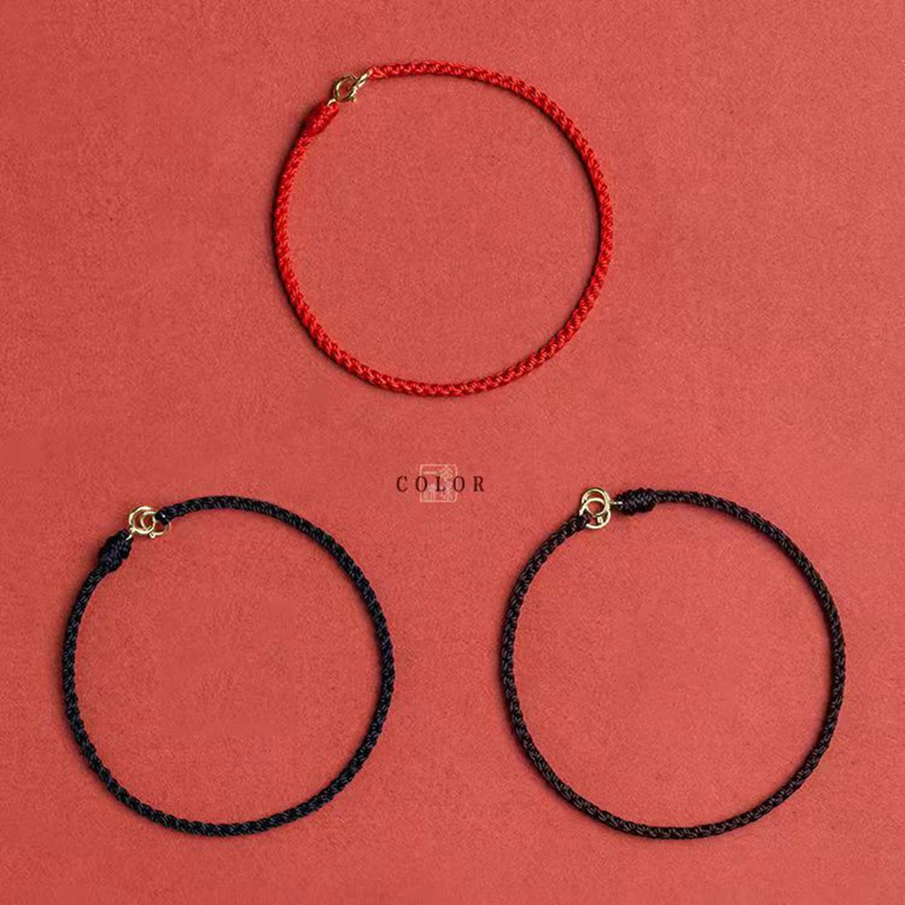 Red String Bracelet With Gold Plated Clasp Red Cord Jewelry For Men Women Unisex Kabbalah Protection Good Luck Amulet Red Thread