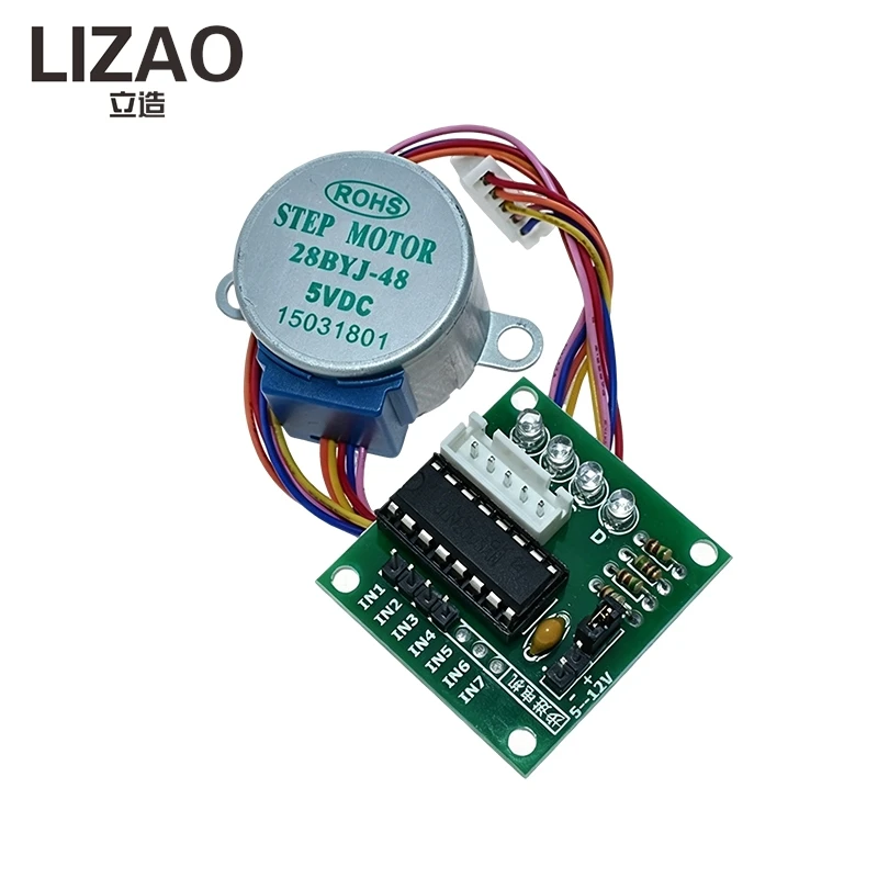 1 set 28BYJ-48 5V 4 Phase Mini Stepper Motor With ULN2003 Driver Module Complete Kit Indicator Light Design