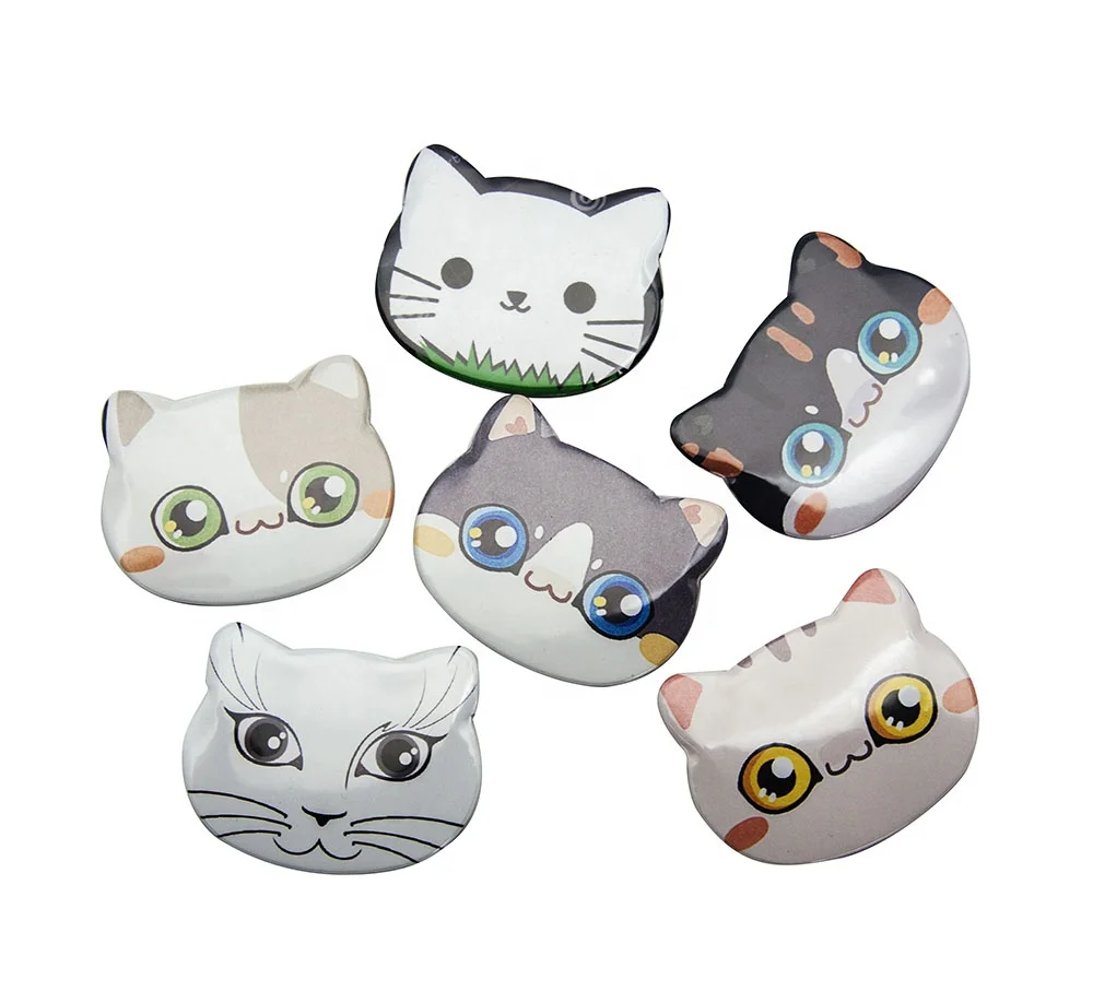 HOT SALE Cat Shape Badge Making Machine Button Maker Kit + Cat Paper Cutter + 1000pcs Cat Safety Pin Button Badge Supplies