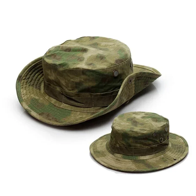 Sunscreen Boonie Hat Tactical Summer Sun Protection Cap Camouflage Hunting Hiking fishing Outdoor sports Jungle Cap Men