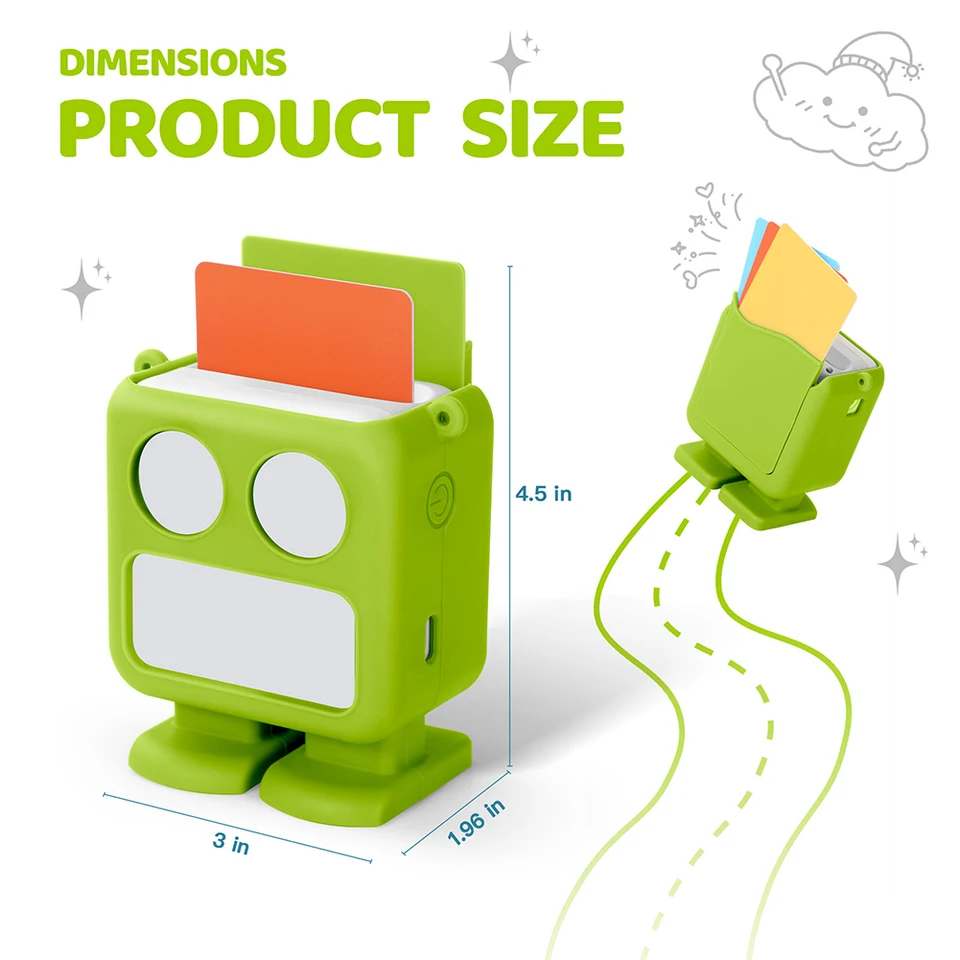 PROfezzion Coque Silicone Housse Case de Protection pour Yoto Mini, Étui Anti-Dérapant avec Dragonne pour Lecteur Audio & Musical Yoto Mini Enfant (Vert