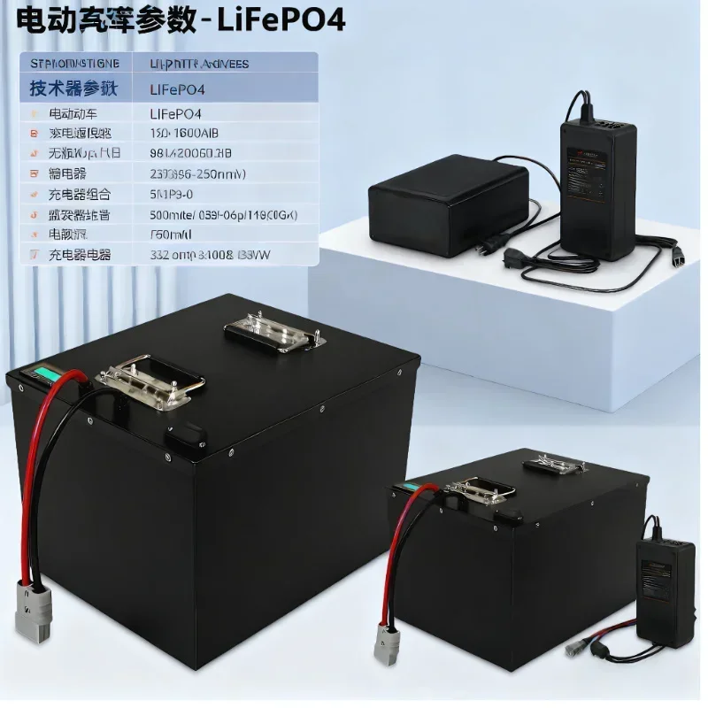 Shockproof 60V LiFePO4 Battery for Adult Off-Road Electric Tricycles (45-60Ah)