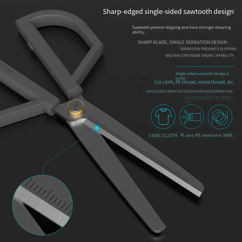 Jimmy Home forbici per la casa multifunzionale portatile ufficio in acciaio inox arte sarto forbici fatte a mano senza senso Genuine