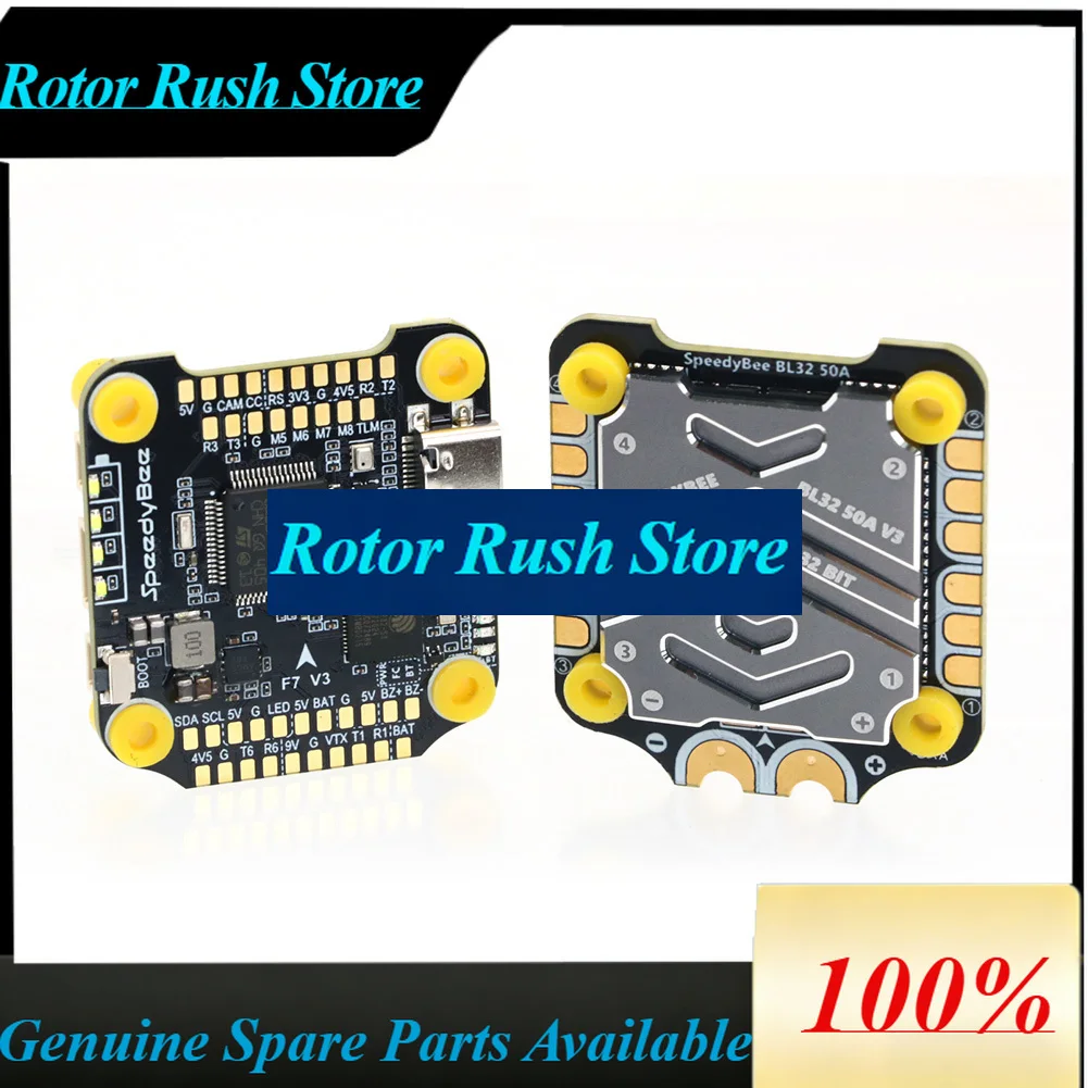 RoRusSpeedyBee F7 V3 50A Stack F722 Flight Control BL32 50A 4in1 ESC3~6S Lipo With Blackbox Analyzer Suitable For FPV Freestyle