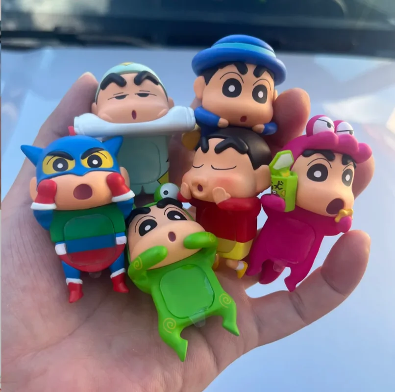 

6pcs Anime Figure Xiaoxin Screen Lying Style Blind Box Kawaii Car Ornament Cartoon Figure Display Decor Craft Toys Birhtday Gift