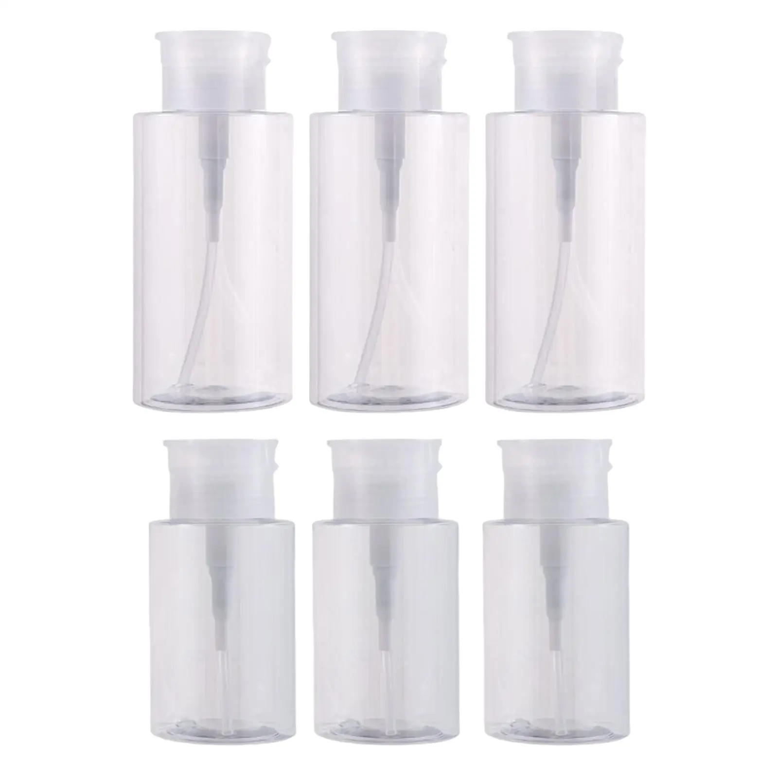 3 Pieces Push Down Liquid Pumping Bottle Dispenser with Caps Refillable