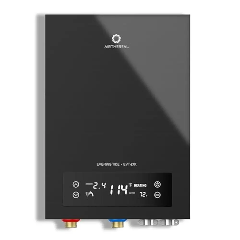 Electric Tankless Water Heater 27kW 240V Endless On-Demand Hot Water Self Modulating Safe & Energy Saving Wall-Mounted Small