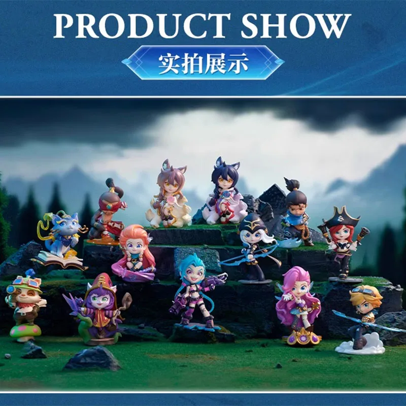 Hot Games League Legends Ahri Jinx Miss Forune Yasuo Teemo Lulu Ezreal Seraphine LOL POPMART Action Figure Toys Dolls Kids Gifts