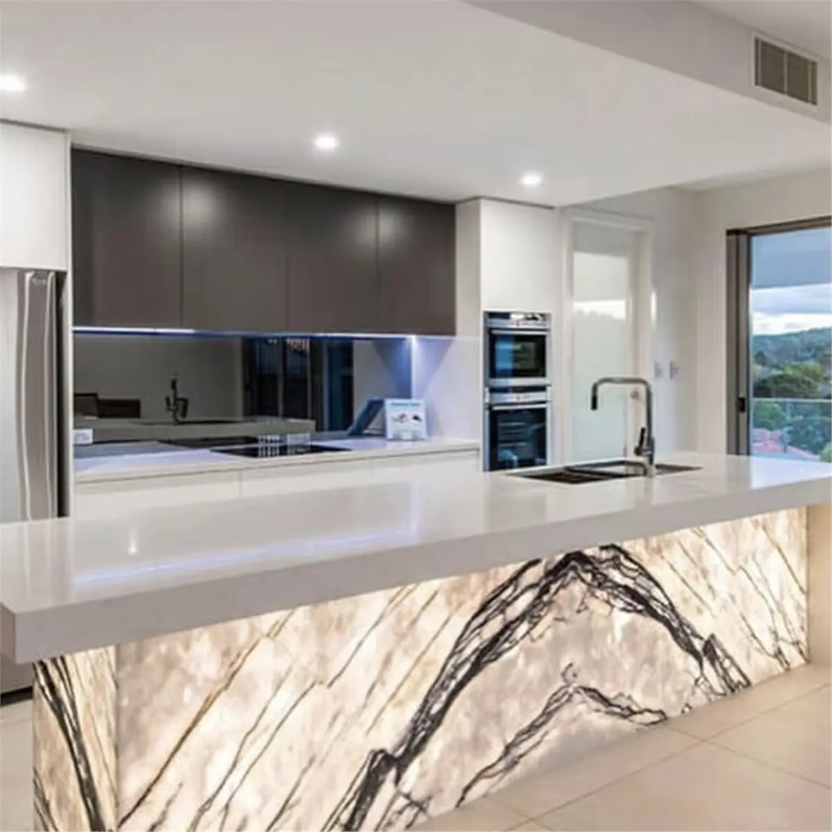 ABGN Flexible LED Sheets 490x245mm DC24V 484LED 28W Panel Lights for Marble Countertop Advertising Backlight Double Color