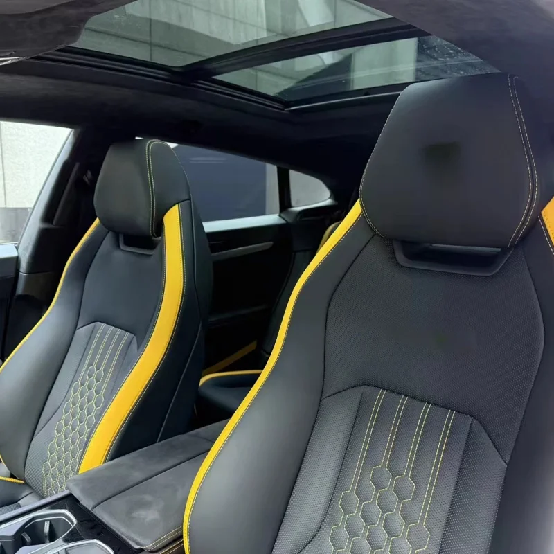 The seats of  Urus are replaced with-covered ultra-luxury car seats.