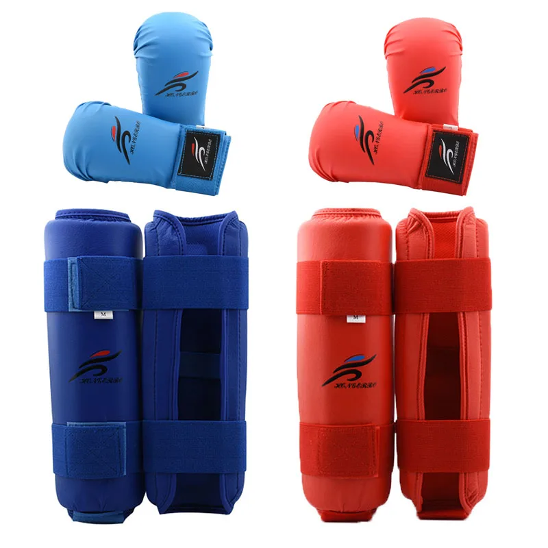 Taekwondo Sparring Gear Set MMA Boxing Gloves Leg Shin Guard Hand Palm Foot Protector Women Bands Karate Socks Unisex Adult Kids