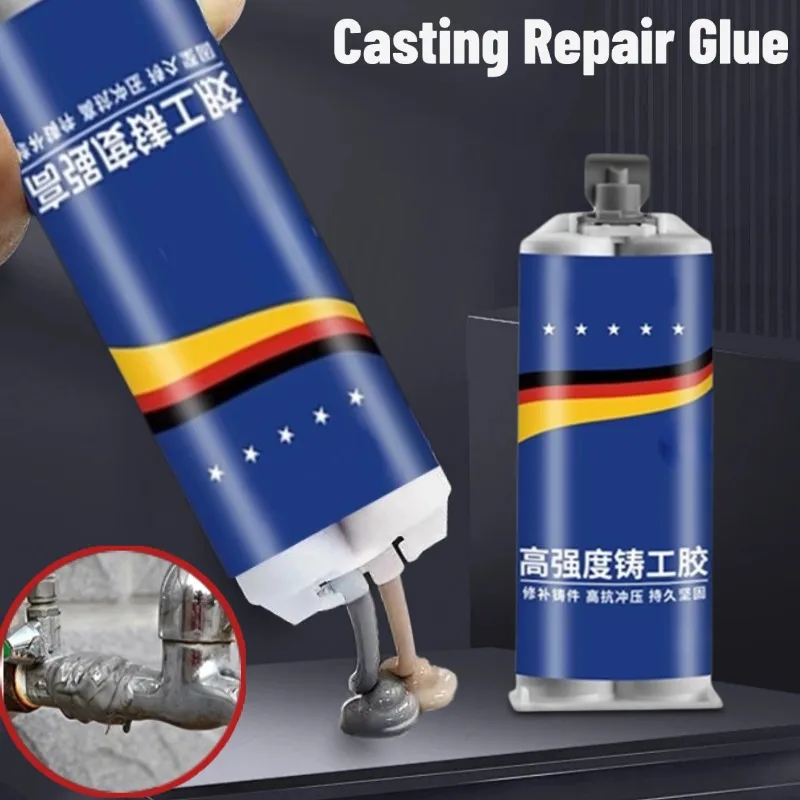 AB Casting Repair Glue Cold Welding Glue Metal Repair Glue for Metal Casting Defect High Temperature Resistant Liquid Sealant