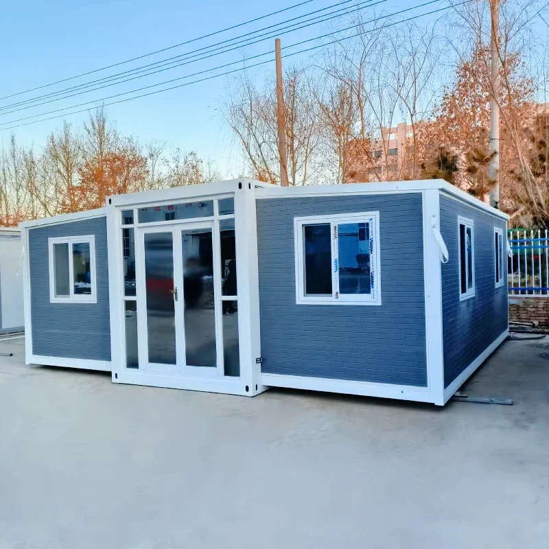 Factory Price Expandable Container House Steel Glass Door Folding Granny Flat Home 20ft Homes Tiny House Prefab To Live In